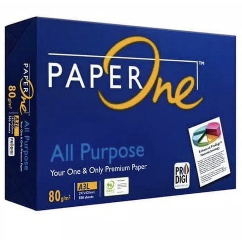 

Paper One A3 80 gram/ Fotocopy Paper Murah / Print Paper Hvs