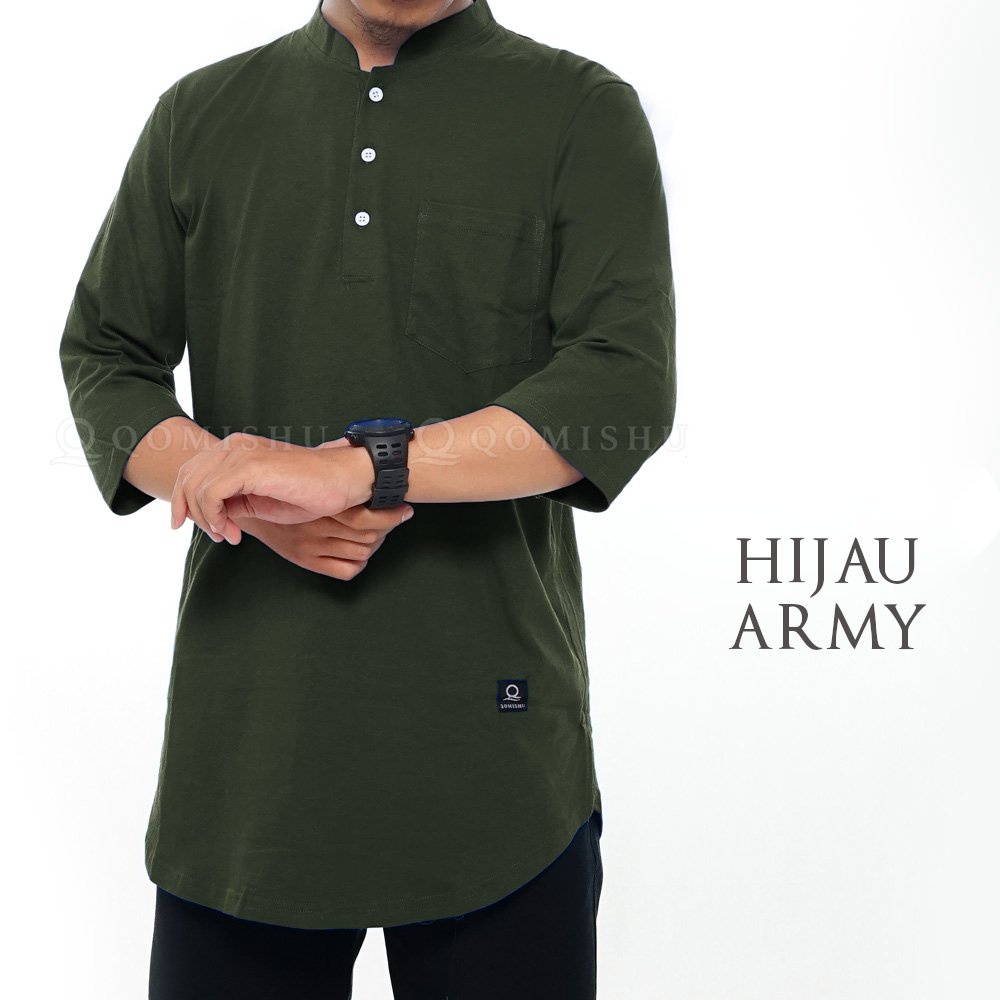 QOMISHU Kurta Basic Katun Kaos Combed Kasual KHAFID