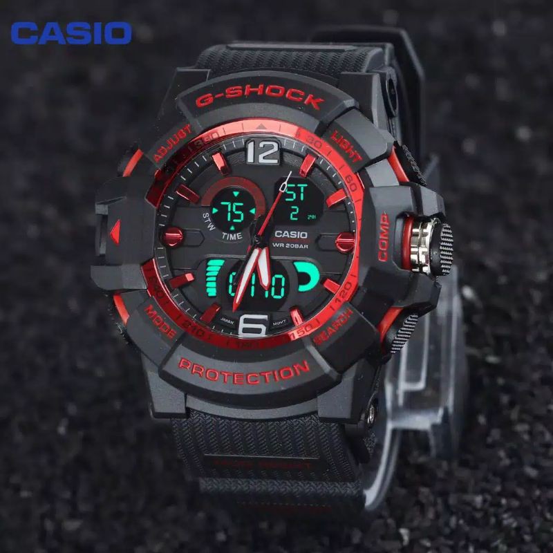 FREE BOX JAM TANGAN PRIA G-SHOCK CASIO 1045 DUAL TIMER SUPER PREMIUM GS CASIO ANTI AIR  WATER RESISTANT