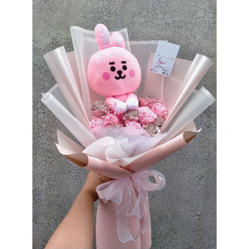 Buket satin/buket BT21/buket cooky/BTS/BT21/buket boneka/buket anniversary
