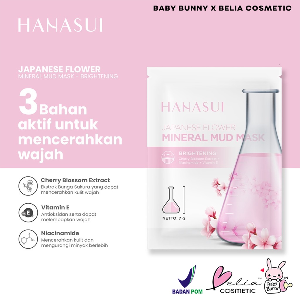 ❤ BELIA ❤ HANASUI Peel Off Masker | Hitam Komedo | BPOM