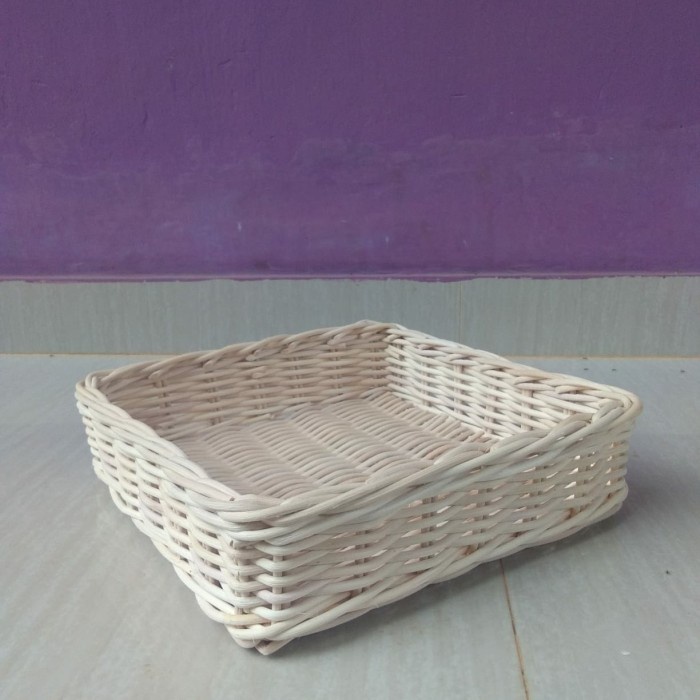 keranjang rotan kotak hampers parcel hantaran pernikahan murah ukuran 20 X 20 X 7 cm