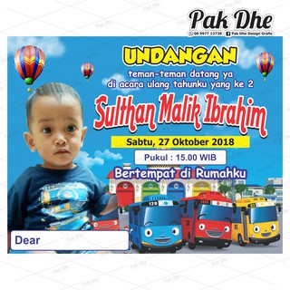 44 Contoh Undangan Ultah Anak Tayo Terbaru