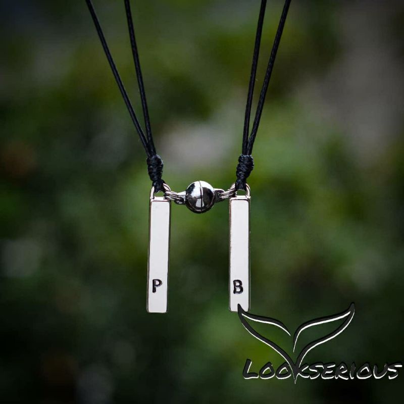 Kalung liontin Couple Inisial Huruf Premium