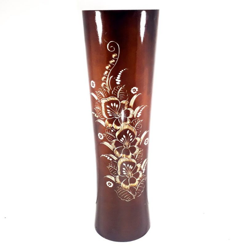 VAS BUNGA KAYU JATI UKURAN BESAR