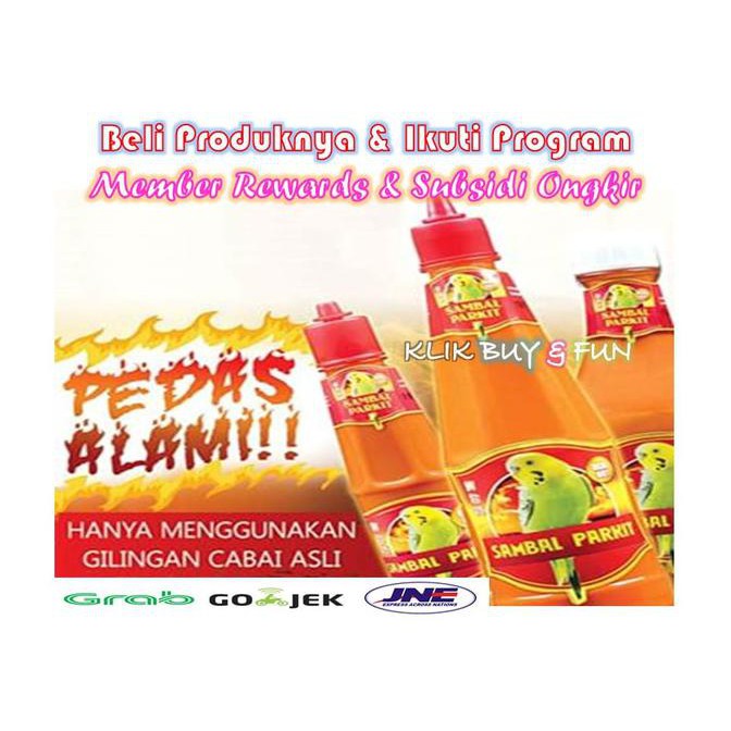 

ENAK Sambal Pedas Sambal Parkit 300 ml TERLEZAT