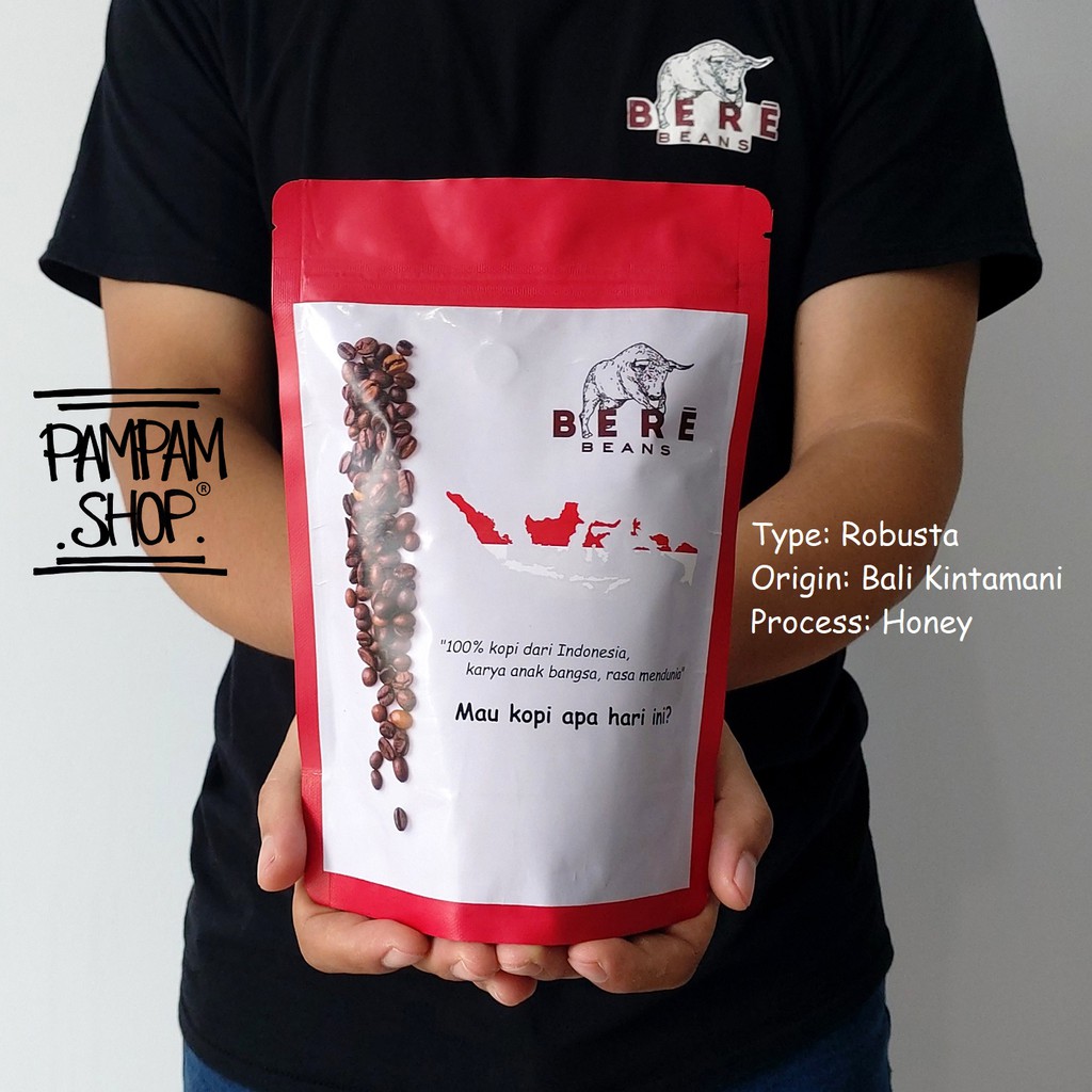 Kopi Robusta Bali Kintamani Indonesia 250 GRAM Biji Bubuk Coffee Beans Giling Coffe Cofe Bean Tubruk