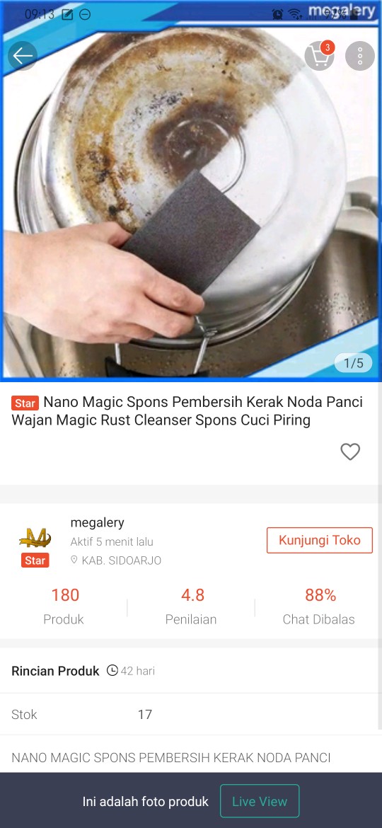 Nano Magic Spons Pembersih Kerak Noda Panci Wajan Magic Rust Cleanser Spons Cuci Piring