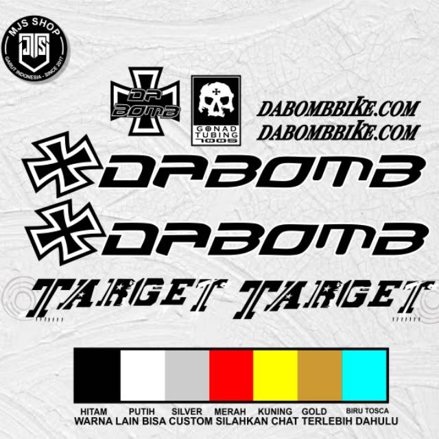 

Sticker stiker cutting frame set dabomb target