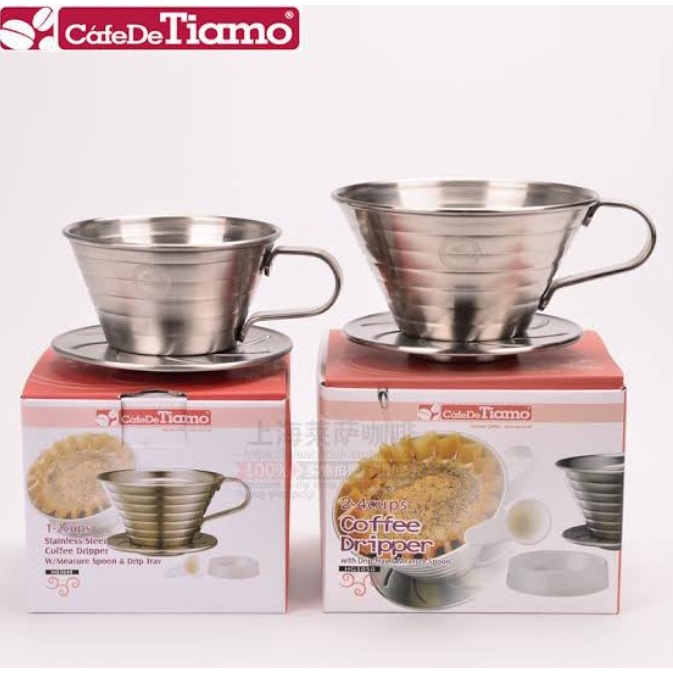 Tiamo Wave Dripper V60 Tiga Lubang Alat Kopi Tetes Dripper