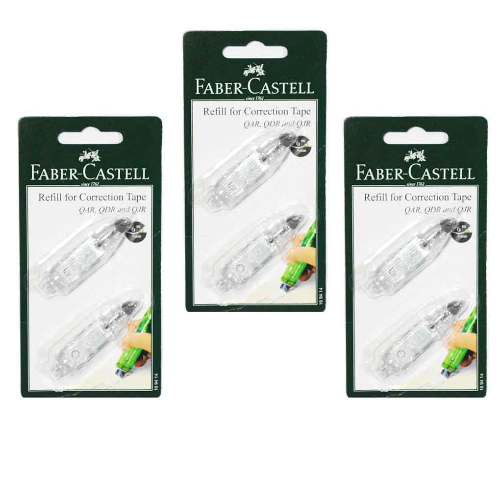

H7Y Refill Correction Tape Faber Castell Tipe QAR/QJR/QDR/Chameleon/R1/Twist Correction/Set 2 Pcs