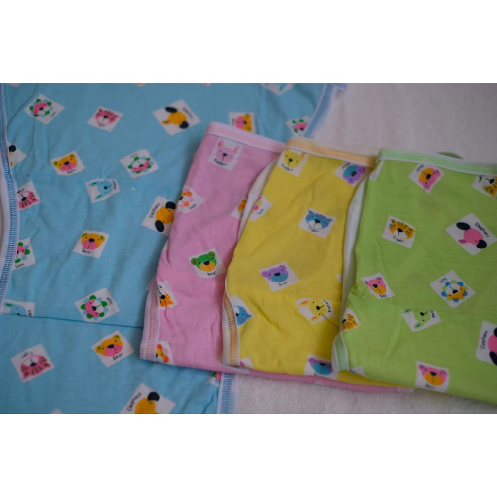 [SET 6 PCS] Popok kain bayi katun print warna