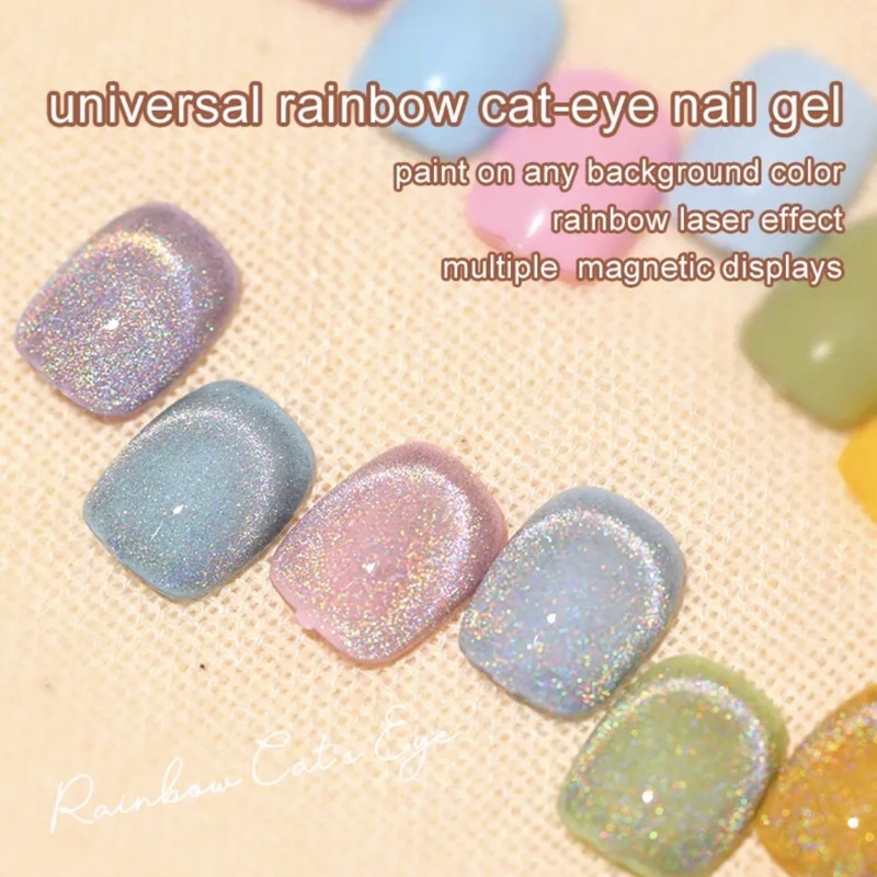 [FLASHES] JSM-C Universal Holigraphic Rainbow Cat Eye Gel Nail Polish