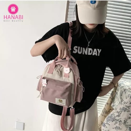 HANABI - Tas sekolah / tas  Ransel NATASYA  / backpack wanita tas slingbag lucu