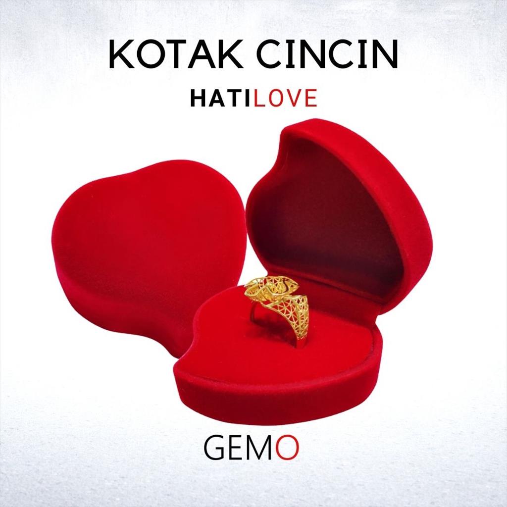 Kotak Cincin Hati / Love / Ring Box Murah Lucu Unik untuk Hadiah / Gift Akad Lamaran Romantis