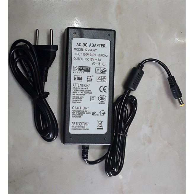 Adaptor 12v DC 5A