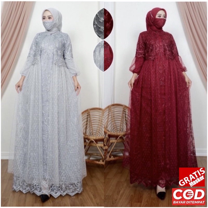 GAMIS - GAMIS KEBAYA TUTU BUSUI - KEBAYA GAMIS MODERN - KEBAYA GAMIS - KEBAYA GAMIS MODERN TILLE - G