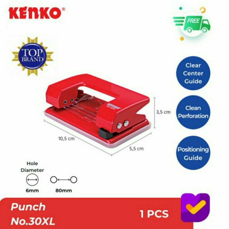 

Punch Kenko No.30/ Pembolong Kertas/Alat Plong/Plong Kenko