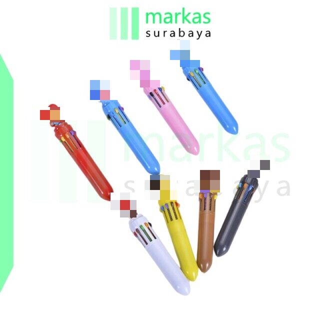 MARKAS PN01 Pulpen Karakter Gel Pulpen 10 Warna Ballpoin