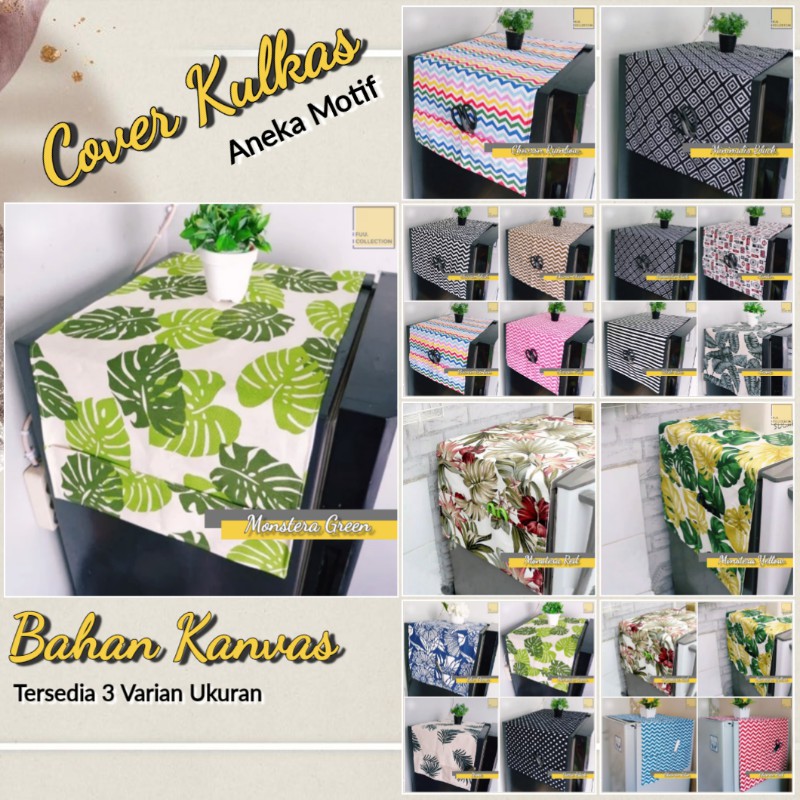 Taplak Sarung Kulkas 1 / 2 Pintu Aneka Motif Karakter | Cover | Tutup | Penutup | Kulkas | Karakter