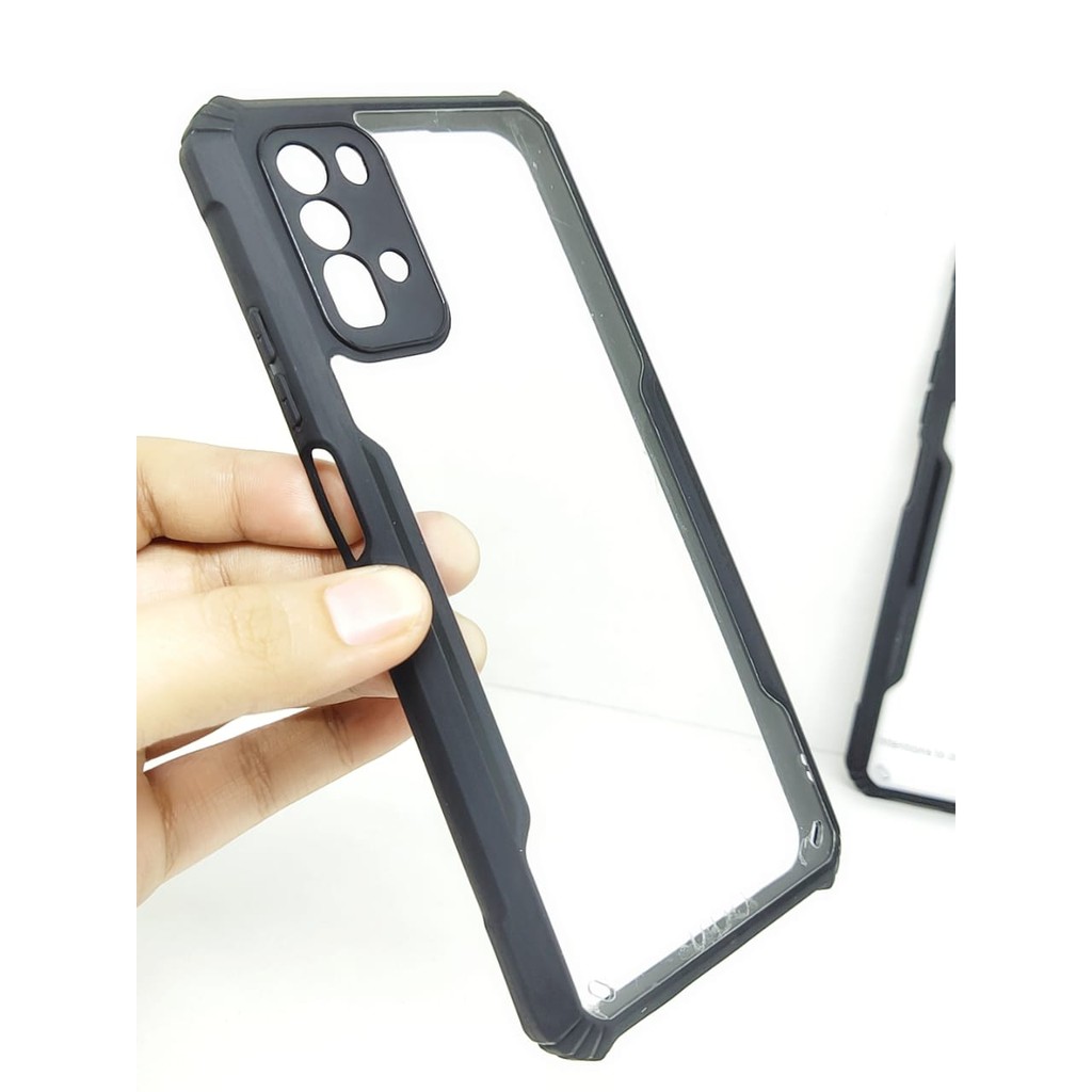 Anti Shocking Redmi 9 Power 6.53 Inch Hardcase Fusion List Hitam Acrylic Case