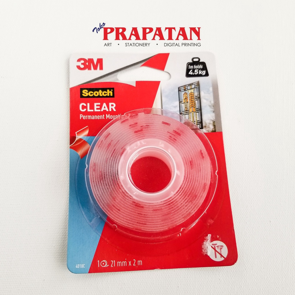 Jual Scotch Clear Permanent Mounting Tape 21m X 2m / Isolasi 4010C ...