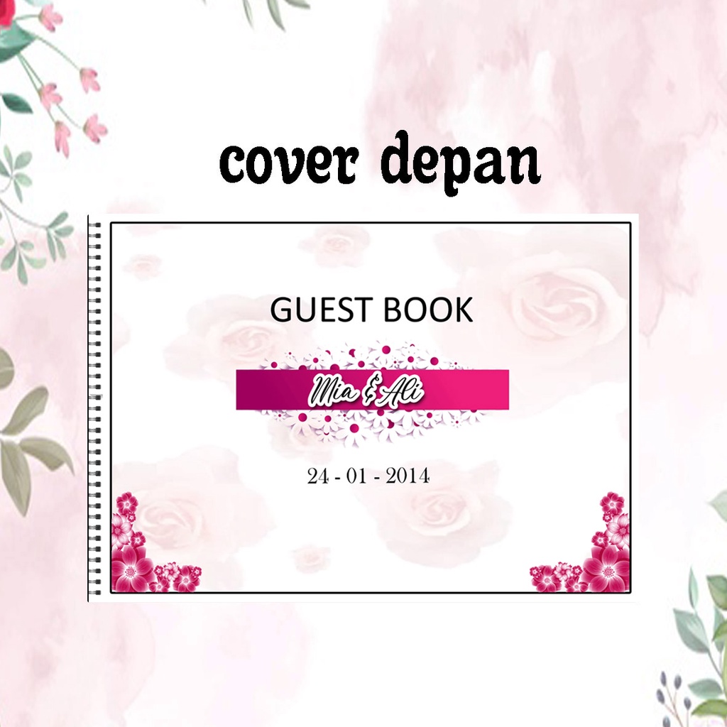 

FREE FOTO TANPA MINIMAL ORDER TANPA PREORDER Buku Tamu Pernikahan CUSTOM / wedding Guest Book / wedding book MURAH DESIGN 012