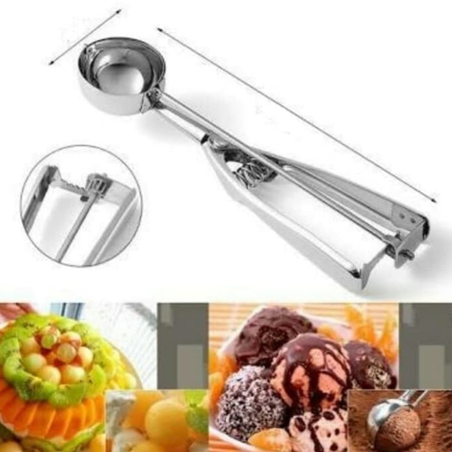 Sendok Scoop Es Krim Stainless Steel Ice Cream Dessert Diamond Aice