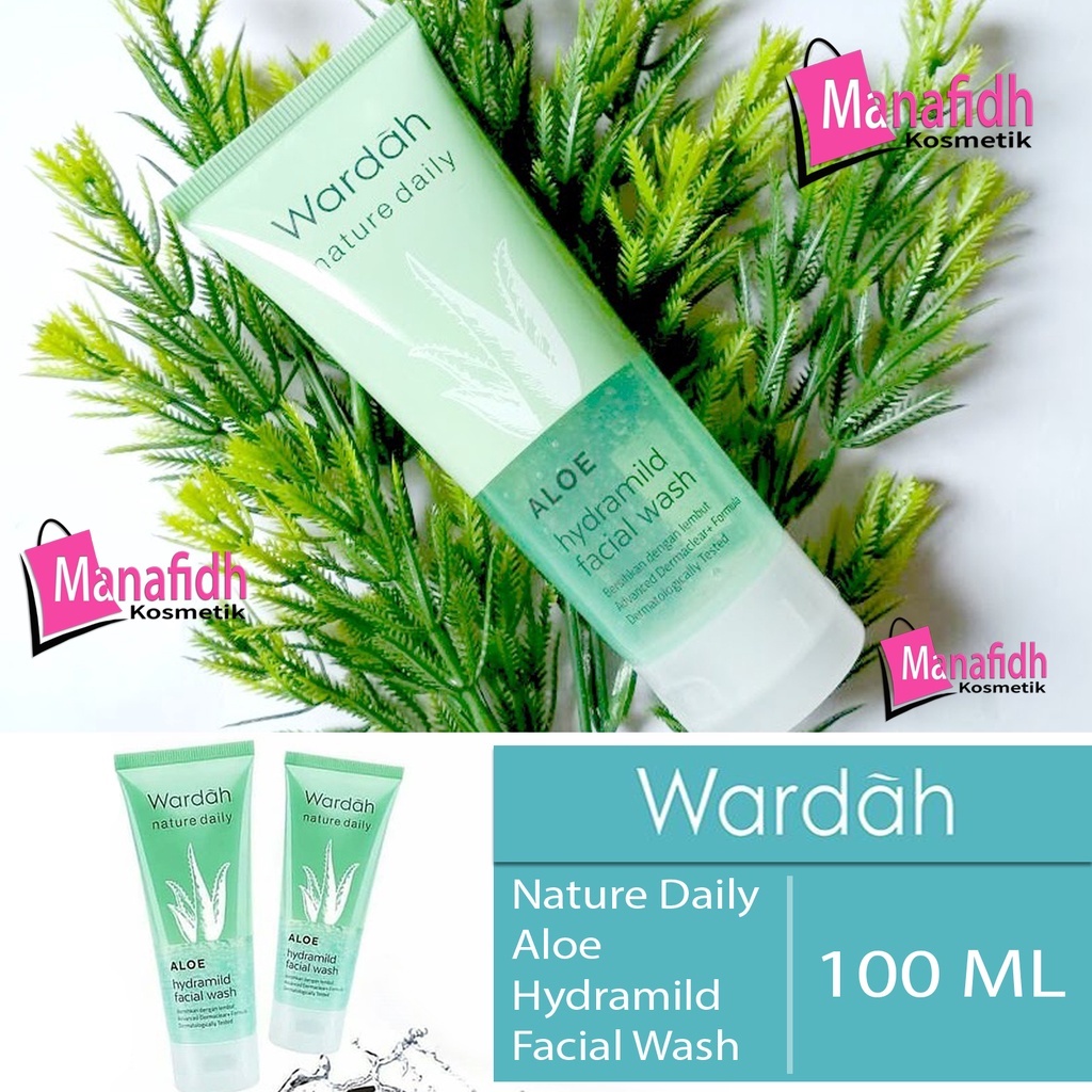 Wardah Nature Daily Aloe Vera Face Wash 100ml Original