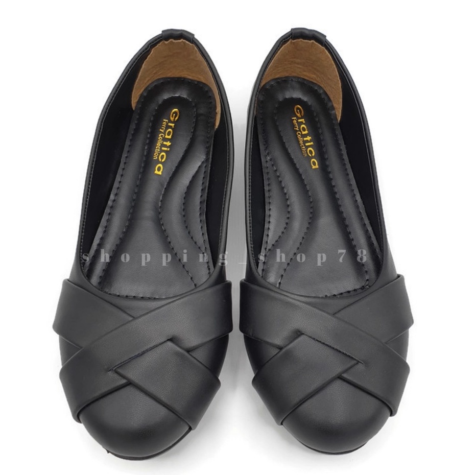 Sepatu Wanita Flat Shoes Silang Bulat Gratica BO7 SB