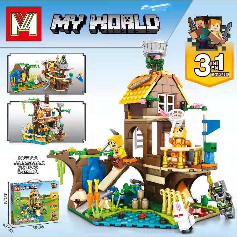 Lego Block Farmer Tree House Rumah Pohon