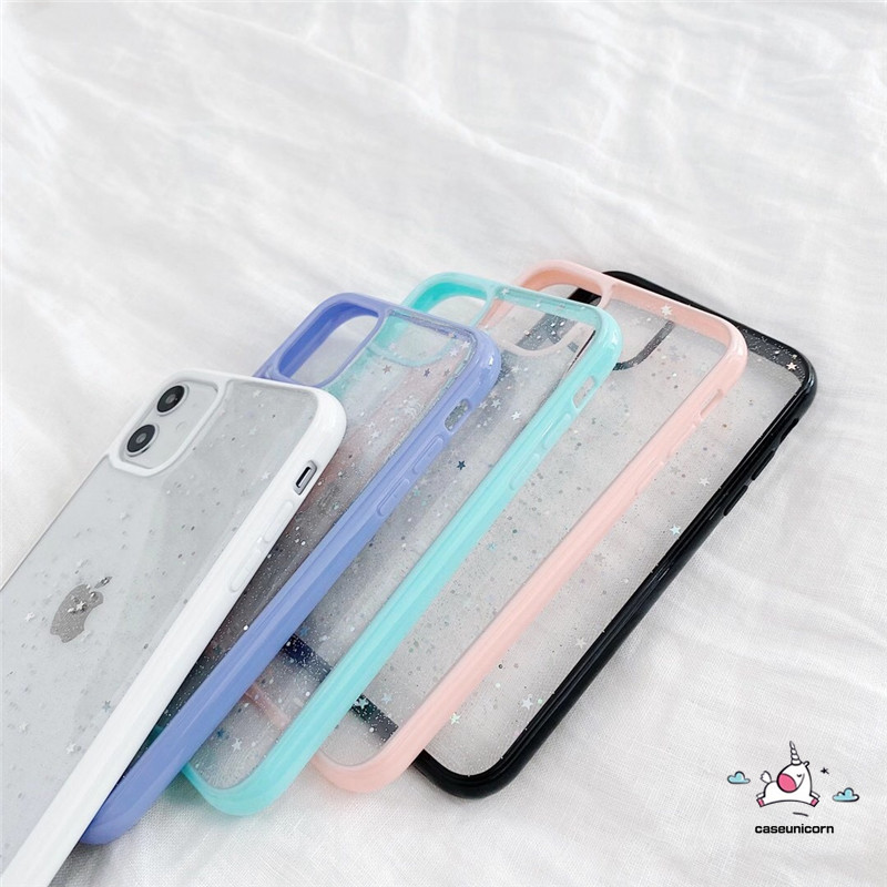 Case Bahan Tpu Aksen Glitter Untuk Iphone 12 Pro Max 11 8plus 7plus 8 7 11pro Max X Xs Max Xr Se 2020