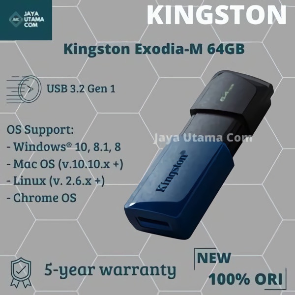 FLASHDISK KINGSTON DATATRAVELER DT-EXODIA M - 64GB DTXM USB 3.2 ORI