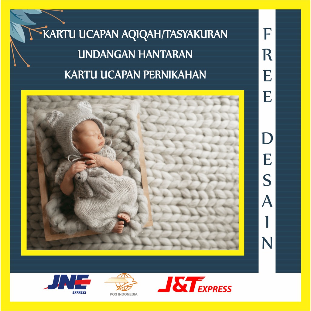 UNDANGAN AQIQAH/KARTU UCAPAN PERNIKAHAN/UNDANGAN TASYAKURAN/UCAPAN BOX/KARTU UCAPAN CUSTOM