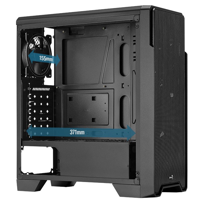 MANTAFF Aerocool Ore Saturn FRGB - Tempered Glass Mid Tower Gaming Case READY