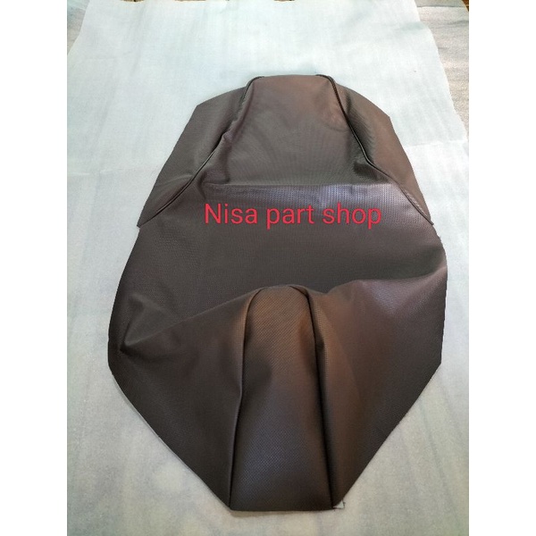 kulit jok scopy 2015 2016 2017 2018 sarung jok Scoopy coklat tua perlak jok Scoopy