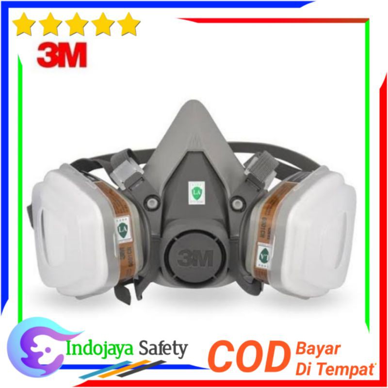 Jual Masker Respirator 3m 6200 Double Filter Half Face Reusable Respirator Shopee Indonesia