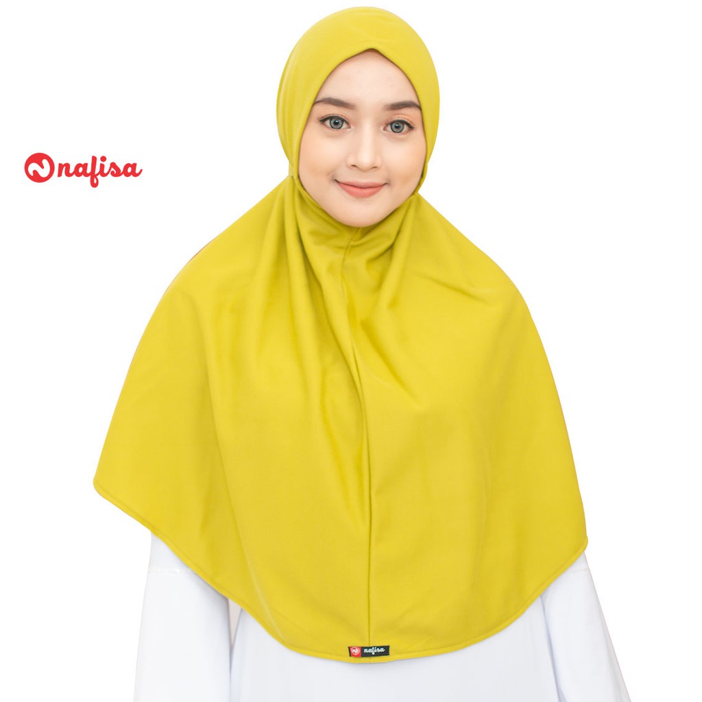Jilbab Instan Kaos Antem Nafisa Hijab AT HOME XL | Hijab Instan Tali Kerudung Khimar Tanpa Pad