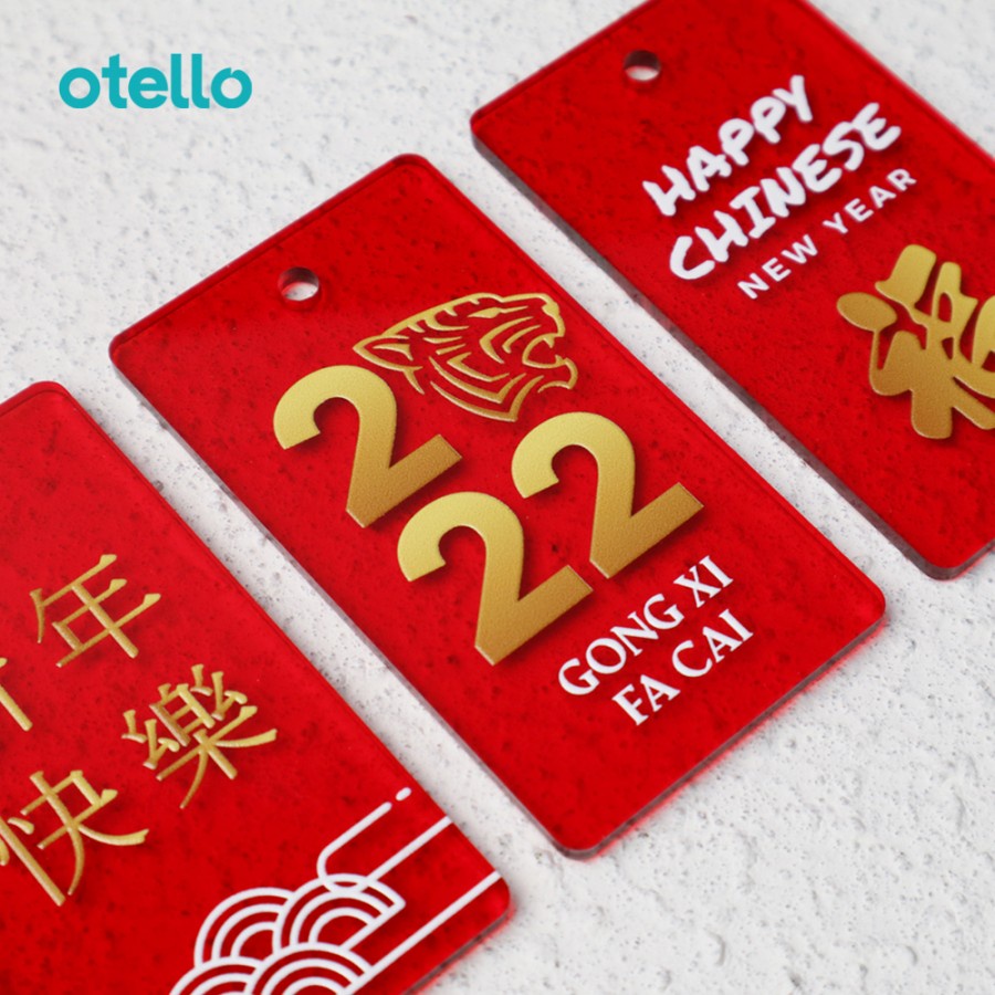 Hang Tag Imlek Sincia Gift Tag Hiasan Hampers Chinese New Year Akrilik