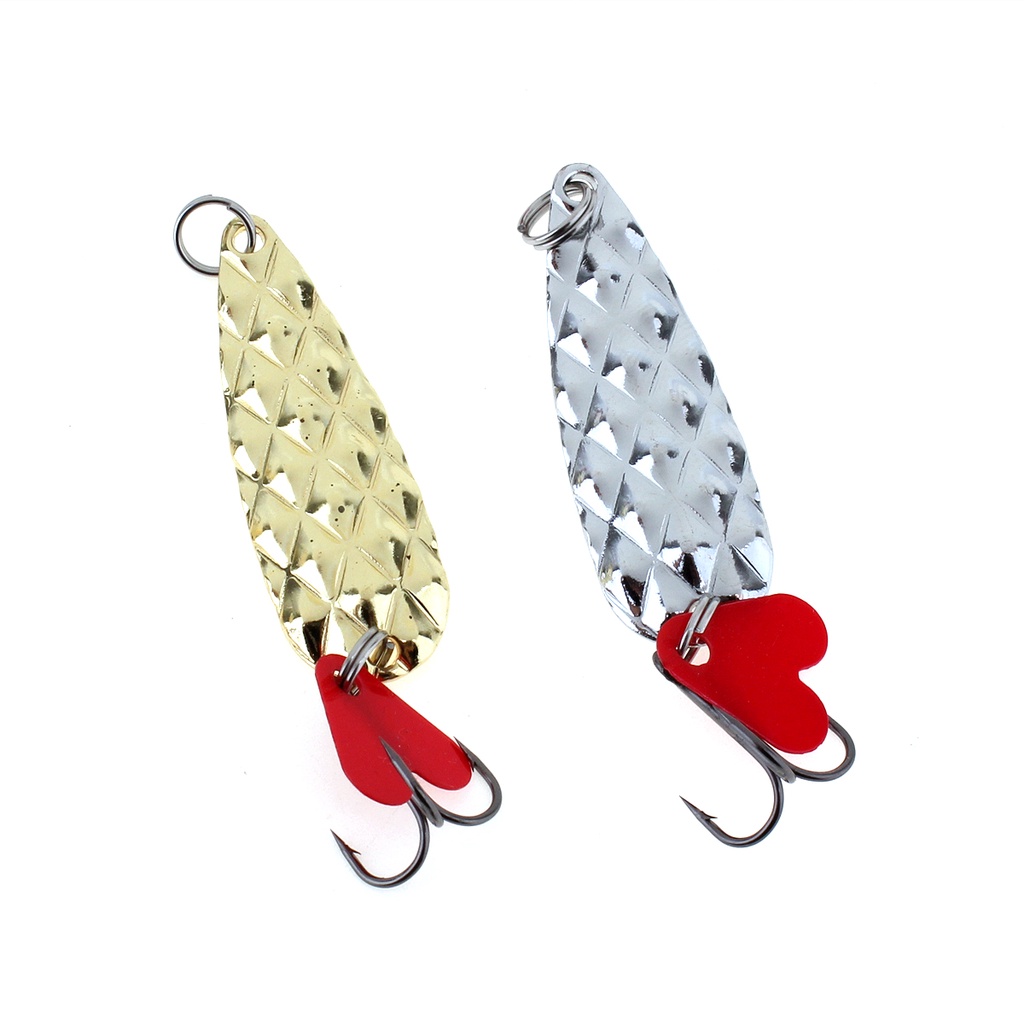 10pcs Sendok Pancing Metal Lures Kit Dengan Hook Tackle Box, Sendok Keras Memancing Umpan, Metal Fishing Lure, Metal Fishing Sequin Lures Baits Untuk Trout, Panfish, Bass