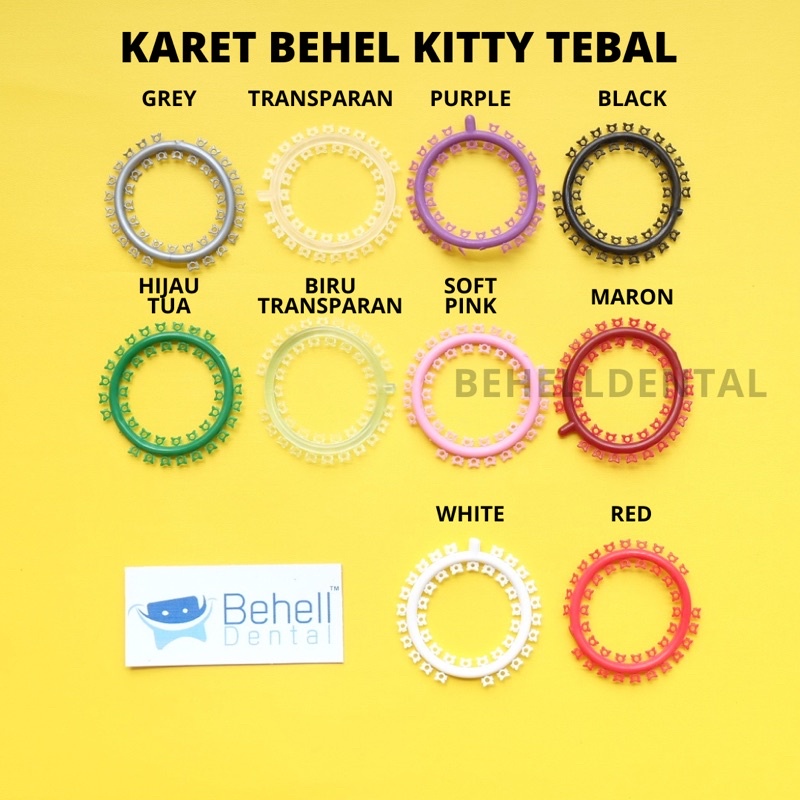 USA TEBAL // KARET BEHEL MOTIF HELLO KITTY MICKEY FLOWER BUNGA FLOWERS / KARAKTER BEHELLDENTAL