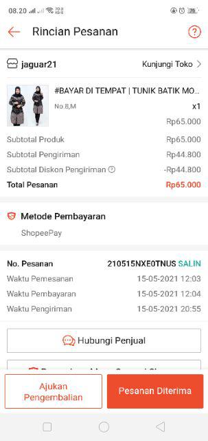 #bayar Di Tempat | Tunik Batik Modern Terlaris M - Jumbo