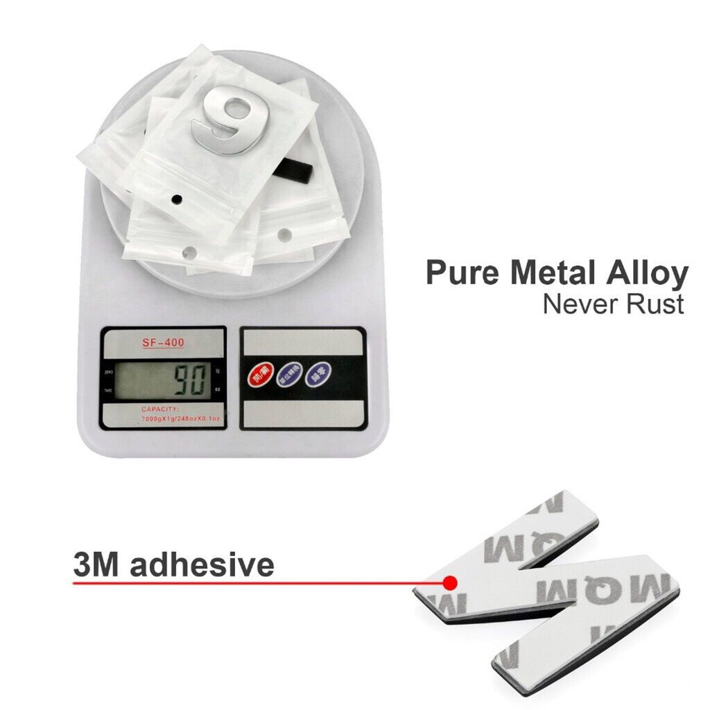 1 pc 25mm Badge Motif Huruf Alfabet DIY 3D Bahan Metal Warna Hitam untuk Mobil / Truk