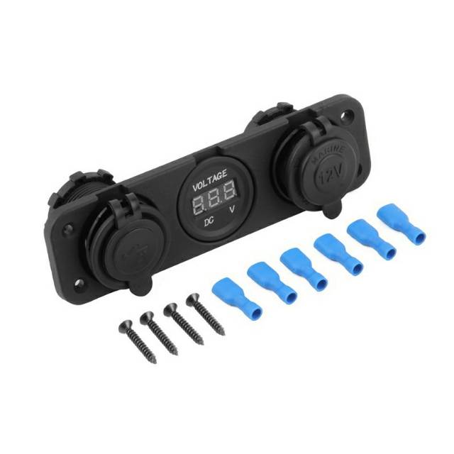 Charger lighter voltmeter mobil dan motor