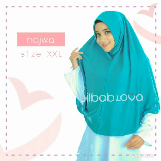GROSIR JILBAB HIJAB KHIMAR KERUDUNG BERGO JOKAM TANPA PET SIZE XXL KAIN KAOS PE SYARI NAJWA 354