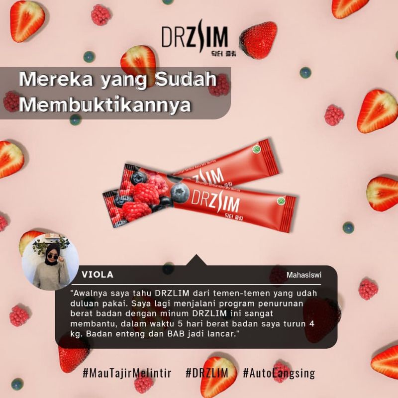 DRZLIM Drslim Minuman Kesehatan Detox Fiber Diet by Ussy Pratama &amp; dr Ekles