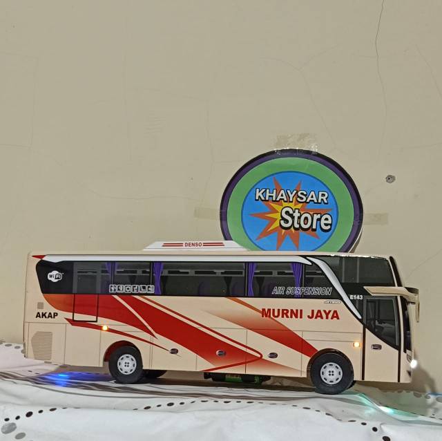 Miniatur Bus bis shd MURNI JAYA plus lampu