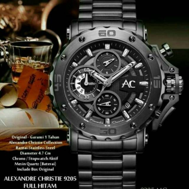 ALEXANDRE CHRISTIE AC 9205 FULL BLACK ORIGINAL