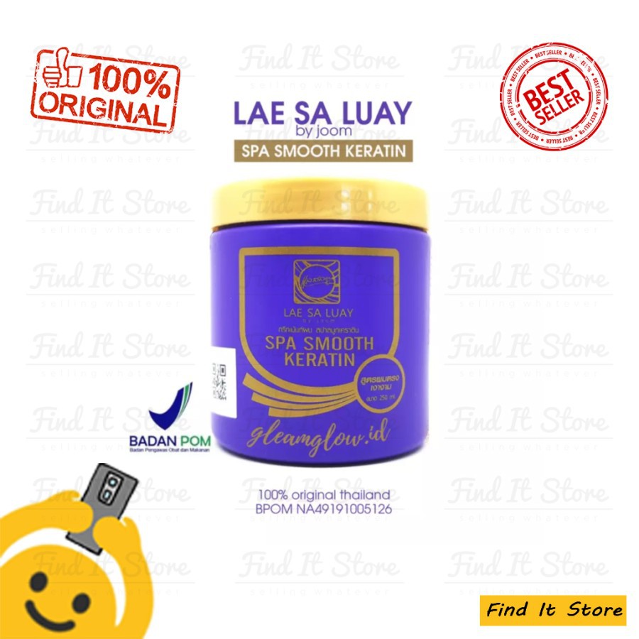 share in jar La sae luay masker keratin charcoal mask ori Thailand, Masker rambut viral bpom