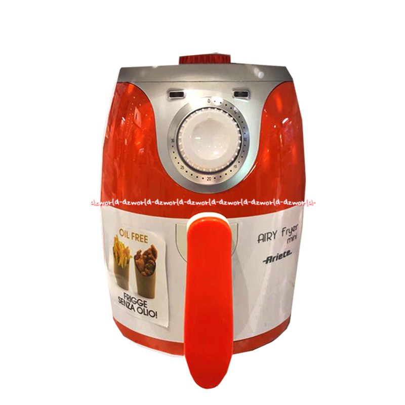 Ariete Airy Fryer Mini 2L Alat Penggorengan Tanpa Minyak Kapasitas 2 Liter Ariette Air fryer Airfryer Panci Penggorengan Warna Orange